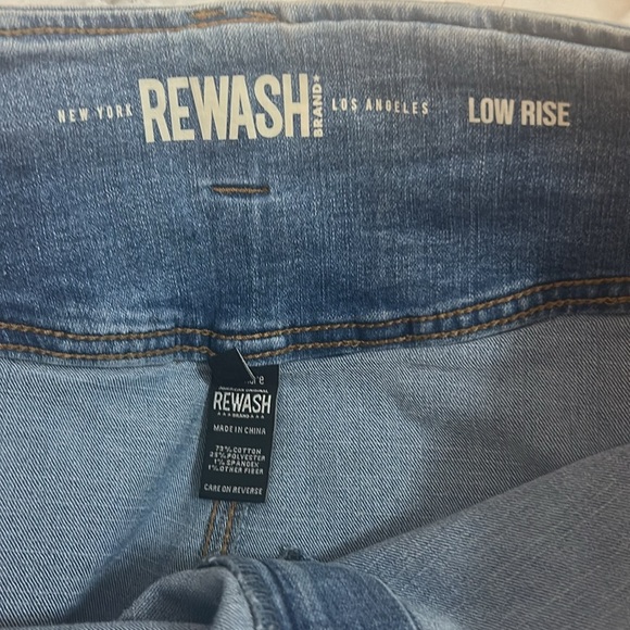 Rewash low rise jeans Y2K bootcut size 3/26 blue crosshatch Denim NWT - Picture 8 of 9